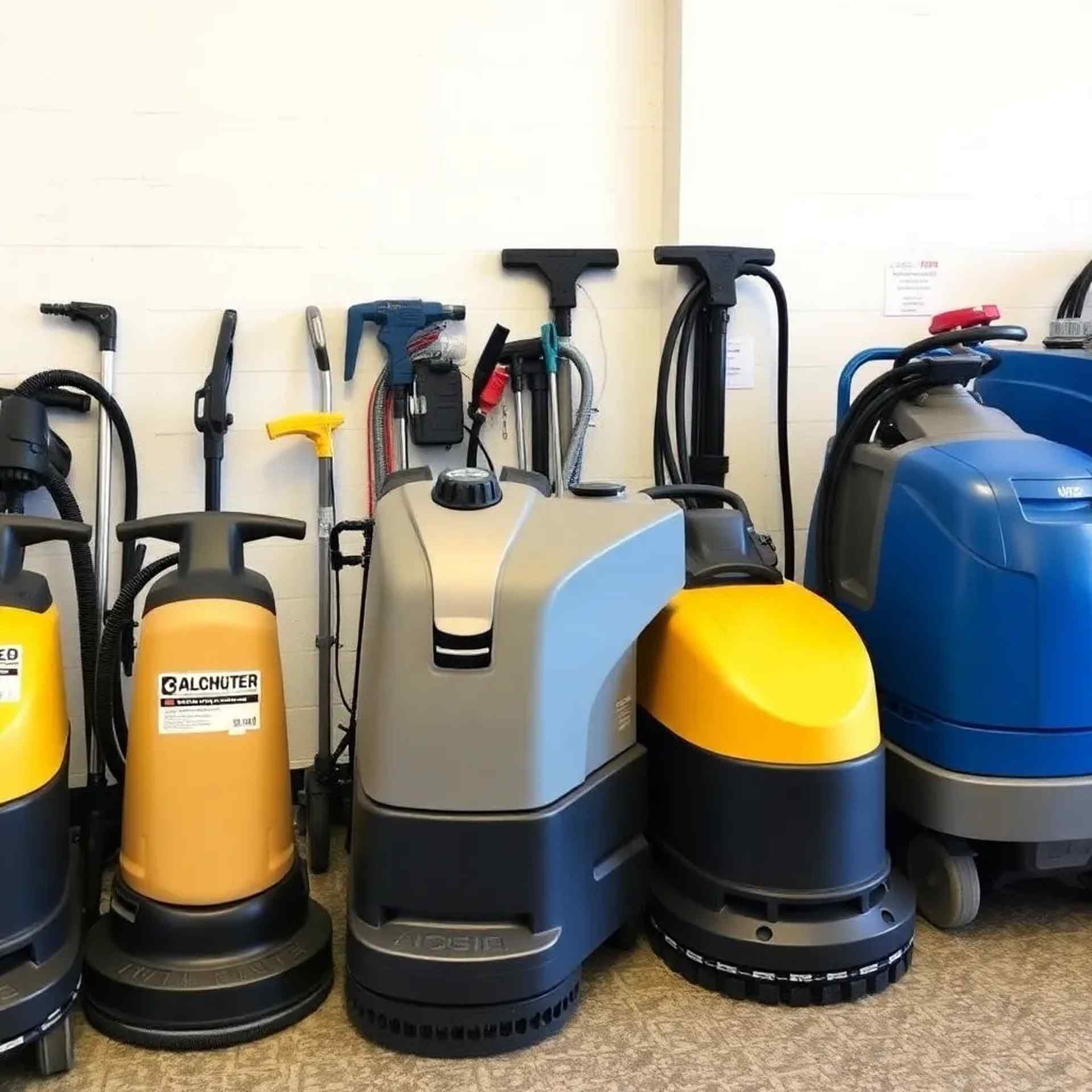 Magazzino PuliziaMax con attrezzature professionali per la pulizia